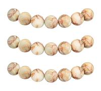 MJDCB 8mm 43 pièces Perle Pierre Sang Naturelle Ronde en Vrac Perles Semi Precieuse pour Fabrication de Bijoux de Bracelets et de Colliers