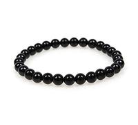 MJDCB Bracelet Obsidienne Naturelle 6mm Perle Pierre de Protection Puissante