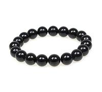MJDCB Bracelet Tourmaline Noire Naturelle 10mm Perle Pierre de Protection Puissante