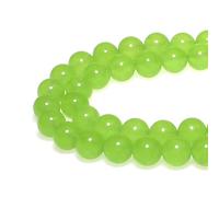 MJDCB Lot de 30 perles rondes en jade vert fruit de 12 mm pour la fabrication de bijoux, bracelets, colliers, boucles d'oreilles et pendentifs