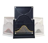 MJDHS Plateau De Galton De Grande Taille, ModèLe De DéMonstration Des ProbabilitéS Avec Courbe De Distribution Normale, Outil PéDagogique De Physique, Adapté Aux éLèVes Et Aux Ense(Color:Courbe dorée)