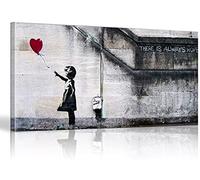 MJEDC Tableau Banksy Toile Street Art Graffiti Toile Art Décor Impression sur Toile Tableau Décoration murale salon moderne 20x40cm