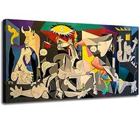 MJEDC Tableau Guernica De Picasso Avec Cadre Impression Sur Toile Tableau DéCoration Murale Salon Moderne 80x160cm