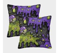 MJFCoin Bizarre Housse De Coussin Ensemble De 2 Abstrait Décoratives Salon De Jardin Extérieur Lot De 2 Motif Imprimé Confort Et Douceur Garantis Confort du Salon 50x50cm