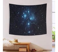 MJFCoin Blue Nebula 3D Effet Tapisserie Décoration Murale Tapisserie Murales Décoration Murale En Tissu Pour Chambre Salon Collège Dortoir Tenture 130cmx150cm