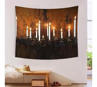 MJFCoin Candle 3D Effet Tapisserie Décoration Murale Tapisserie Murale Tissu Pour Chambre Salon Collège Dortoir Tapisseries 70cmx100cm