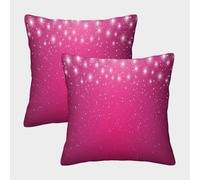 MJFCoin Étoile Housse De Coussin Ensemble De 2 Rose Décoratives Salon De Jardin Extérieur Lot De 2 Motif Imprimé Confort Et Douceur Garantis Confort du Salon 45x45cm