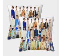 MJFCoin NCT127 Housse De Coussin Ensemble De 2 Kpop Housse De Coussin Décorative Confort Et Douceur Garantis Housses De Coussin pour Canapé-lit 40x40cm