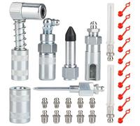 MJFENDAI Lot de 28 Adaptateur pour Pistolet à Graisse, Pompe a Graisse Manuelle, Embout De Pistolet À Graisse pour Pistolet À Graisse, Adaptateur De Tuyau De Pistolet À