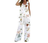 MJGkhiy Combinaison pour femme élégante de cérémonie transparente et confortable, impression salopette, ensemble 2 pièces, tenue femme de la mer Boho set de robes Beachwear combinaisons élégantes pour