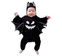 MJGkhiy Costume de chauve-souris pour bébé,Costume Halloween pour nouveau-né,Costumes Squelette Neonatos,Vêtements Halloweens pour nouveau-nés,Robe Halloween pour nouveau-nés,Barboteuse pour bébé