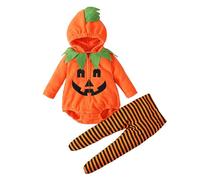 MJGkhiy Costume de citrouille pour bébé, Halloween Costume à manches longues, robe d'Halloween pour bébé, costumes de citrouille Neonatos, costume d'Halloweens Neonatos en coton unisexe