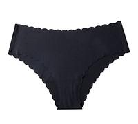 MJGkhiy Culotte Femme Taille Haute Microfibre Brésilienne String Basique Sexy Sous-Vêtements Doux Contenant Culotte Grande Taille Slip Hipster Offre Sans Couture Sous-Vêtements Culotte Élastique, Noir