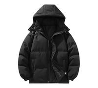 MJGkhiy Doudoune Femme Léger Curvy Doudounes Rembourrées Grande Taille Manteau Zip Filles Chaud Puffer Veste Automne Élégant Coupe Vent À Capuche Décontracté Veste Matelassée Confortable, Noir , 4XL