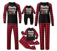 MJGkhiy Ensemble Pyjama Famille Noël 2025 Pyjama de Noël pour toute la famille Nouvel An Noël Pyjama assorti Couple Matchés Deux Noël Pièces Pyjamas Manches Longues Pantalon Long, Noir , 18-24 mois