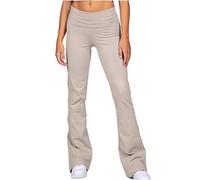 MJGkhiy Legging femme patte large yoga contrôle du ventre course gym Pilates pantalon d'entraînement femme microfibre conteneur leggings pantalons leggings femme fitness, F., M