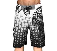 MJGkhiy Maillot de bain Homme Mer Long Short de Bain Plage Bermudes Maillot de Bain Séchage Rapide Culottes Maillots de Piscine Shorts de Sport Surf Shorts avec Poches grande taille, A8, L