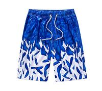 MJGkhiy Maillot de bain pour homme de la mer à séchage rapide, impression de sport short de plage avec doublure en maille d'été maillot de bain short de sport pour piscine surf natation vacances,