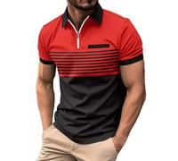 MJGkhiy Polo Homme à Manches Courtes Slim Fit T-shirt Chemise avec Col Et Boutons Tennis Polo Élastique Tshirt Léger Sport Polo Décontracté Poloshirt Vêtements de Travail T Shirt Signées à prix