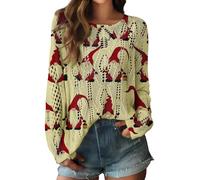 MJGkhiy Pull de Noël pour femme, drôle de Pull-over Curvy Flocons de Neige Jumpers de Noël Élégant Hiver Col rond Tricoté Sweater Méchant Chandail Câble Out Tricoté, Violet., M