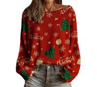 MJGkhiy Pull pour femme de Noël drôle chandails de Noël d'hiver élégant Père Noël Jumpers Noël Curvy Surdimensionné Col roulé en Tricot méchant chandail Renne Tricoté Sweater, Blanc, XL