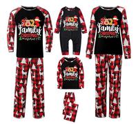 MJGkhiy Pyjama de Noël Famille 2025 Pyjamas Correspondants Couple Matchati Noël Manches Longues Pantalon Long Nouvel An Deux Pièces Noël Pyjamas Pyjamas Pyjama de Noël pour toute la famille, Blanc, 9