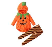 MJGkhiy Robe de citrouille nouveau-né,Costume de citrouille bébé barboteuse avec chapeau et chaussure costumes Halloween enfants garçons filles robe carnaval fille