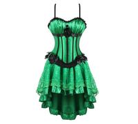 MJGkhiy Robe médiévale Femme Noble Curvy Costume Princesse Halloween Robe Victorienne Courte Steampunk Costume Carnaval gothique Robe Renaissance Fêtes Cosplay, Viking Soirée