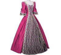 MJGkhiy Robe médiévale Femme Noble Vintage Robe Carnaval Steampunk Robe Renaissance gothique Costume Princesse Halloween Robe victorienne Longue Soirée Cosplay, Viking Soirée