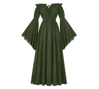 MJGkhiy Robe médiévale pour femme, noble, Curvy Cosplay, Viking gothique, Costume princesse Steampunk robe de carnaval Halloween robe victorienne longue cérémonie robe Renaissance soirée