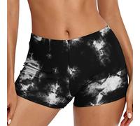 MJGkhiy Short de Bain Femme Mer Natation Bikini Shorts Curvy Maillot Short Surf Séchage Rapide Élastique Plage Piscine Court Pantalon Bain Contrôle Ventre, Blanc, XXL