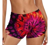 MJGkhiy Short de Bain Femme Mer Natation Bikini Shorts Curvy Maillot Short Surf Séchage Rapide Élastique Plage Piscine Court Pantalon Bain Contrôle Ventre, rouge, M