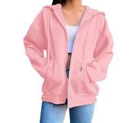 MJGkhiy Sweat à Capuche Femme Zippé Pull Leger Chic Et Elegant Sweat-Shirt à Capuche avec Fermeture Eclair Hoodie Manches Longues Temps Libre Sport Outdoor Basic Sweats Veste Cardigan Pas Cher