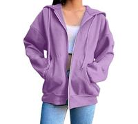 MJGkhiy Sweat à Capuche Femme Zippé Pull Leger Chic Et Elegant Sweat-Shirt à Capuche avec Fermeture Eclair Hoodie Manches Longues Temps Libre Sport Outdoor Basic Sweats Veste Cardigan Pas Cher