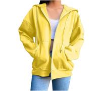 MJGkhiy Sweat à Capuche Femme Zippé Pull Leger Chic Et Elegant Sweat-Shirt à Capuche avec Fermeture Eclair Hoodie Manches Longues Temps Libre Sport Outdoor Basic Sweats Veste Cardigan Pas Cher