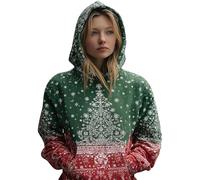 MJGkhiy Sweat à capuche pour femme Surdimensionné Hoodies de Noël drôles d'arbre de Noël chandails élégant d'hiver Curvy Pull de Noël Sweatshirt Confortable grande taille Tricot Y2K, jaune, XXL