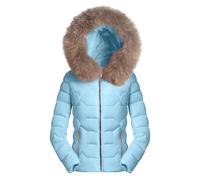 MJGkhiy Veste Hiver Femme Piumino Curvy Giubbino Trapuntato Chaud Puffer Jacket Avec Zip Élégant Avec Capuche En Fausse Fourrure Automnale Confortable Veste Anti-Vent Décontractée Imprimée Piumini