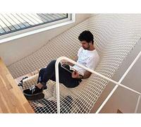 MJHETCY Corde tissée d'escalade de Protection d'enfants, Filet De Sécurité Enfant Blanc, Filet De Protection, Filet De Corde Escalade De Plein Air Filet De Décoration Balcon Rampe Escaliers（2x4m）