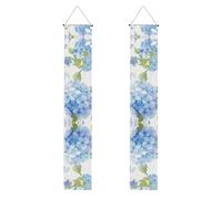 MJHKXLJ Bannière de porche à motif aquarelle hortensia pour remise de diplôme - Robuste, durable, lavable et réutilisable, décoration de remise de diplôme 30,5 x 180,3 cm