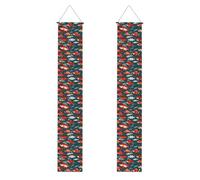 MJHKXLJ Bannière de porche à motif d'animaux sauvages chasseurs de poissons - Robuste, durable, lavable et réutilisable, décoration de remise de diplôme 30,5 x 180,3 cm