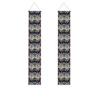 MJHKXLJ Bannière de porche à motif deux loups - Robuste, durable, lavable et réutilisable, décoration de remise de diplôme 30,5 x 180,3 cm
