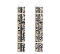 MJHKXLJ Bannière de porche à motif d'illustration des peuples africains - Robuste, durable, lavable et réutilisable, décoration de remise de diplôme 30,5 x 180,3 cm