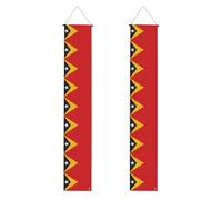 MJHKXLJ Bannière de porche à motif drapeau du Timor-Leste pour remise de diplôme - Robuste, durable, lavable et réutilisable, décoration de remise de diplôme 30,5 x 180,3 cm