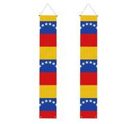 MJHKXLJ Bannière de porche à motif drapeau du Venezuela - Robuste, durable, lavable et réutilisable - Décoration de remise de diplôme 30,5 x 180,3 cm