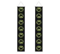 MJHKXLJ Bannière de porche à motif petite grenouille dans une couronne - Robuste, durable, lavable et réutilisable, décoration de remise de diplôme 30,5 x 180,3 cm