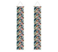 MJHKXLJ Bannière de porche élégante à motif aquarelle de girafe pour remise de diplôme - Robuste, durable, lavable et réutilisable, décoration de remise de diplôme 30,5 x 180,3 cm
