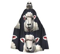 MJHKXLJ Cape à capuche amusante avec imprimé animal mignon avec langue de mouton coquine pour Halloween, jeux de rôle et fêtes costumées