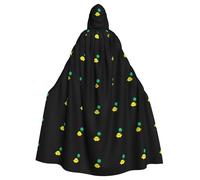 MJHKXLJ Cape à capuche avec imprimé petit monstre tenant un trèfle pour Halloween, jeux de rôle et fêtes costumées