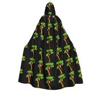 MJHKXLJ Cape à capuche avec imprimé petit singe grimpant sur un arbre pour Halloween, jeux de rôle et fêtes costumées