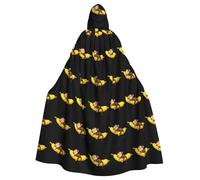MJHKXLJ Cape à capuche avec imprimé petit singe sur une banane pour Halloween, jeux de rôle et fêtes costumées